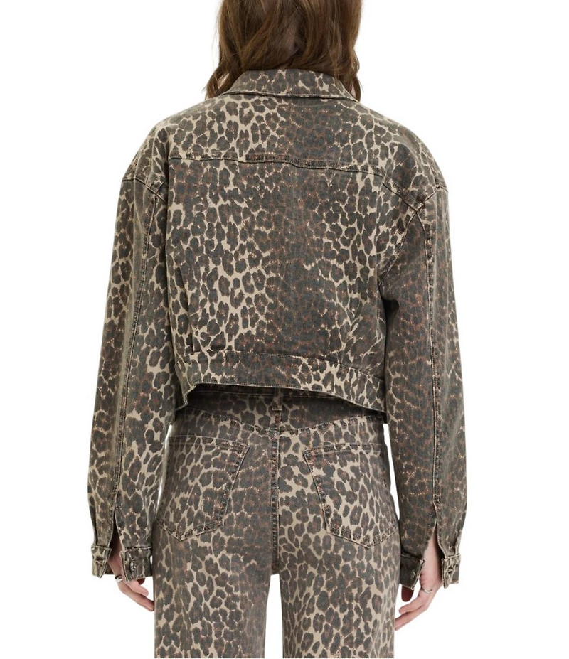 Daze Del Mar Cropped Cheetah Print Jacket