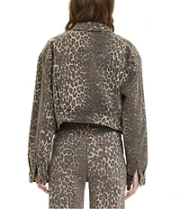 Daze Del Mar Cropped Cheetah Print Jacket