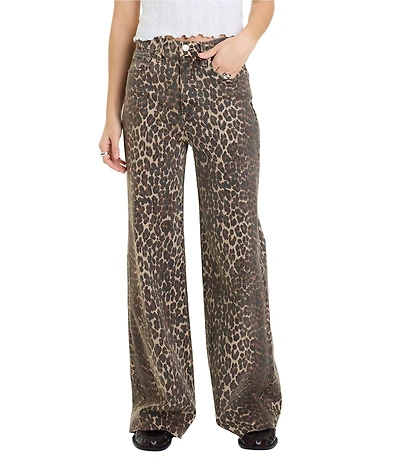 Daze Far Out Cheetah High Rise Jeans