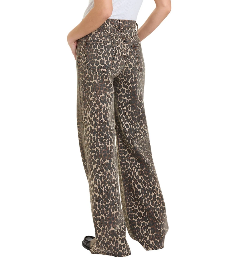 Daze Far Out Cheetah High Rise Jeans