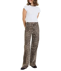 Daze Far Out Cheetah High Rise Jeans