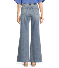 Daze Far Out High Rise Unfinished Wide Leg Jeans