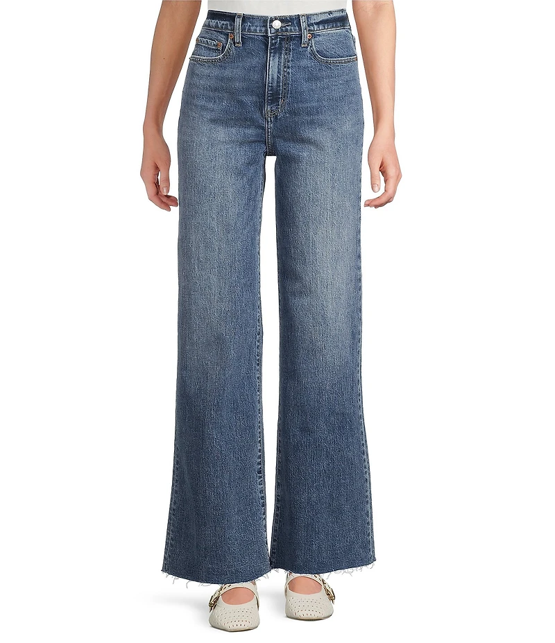 Daze Far Out Organic Cotton Blend High Rise Wide Leg Stunner Jeans