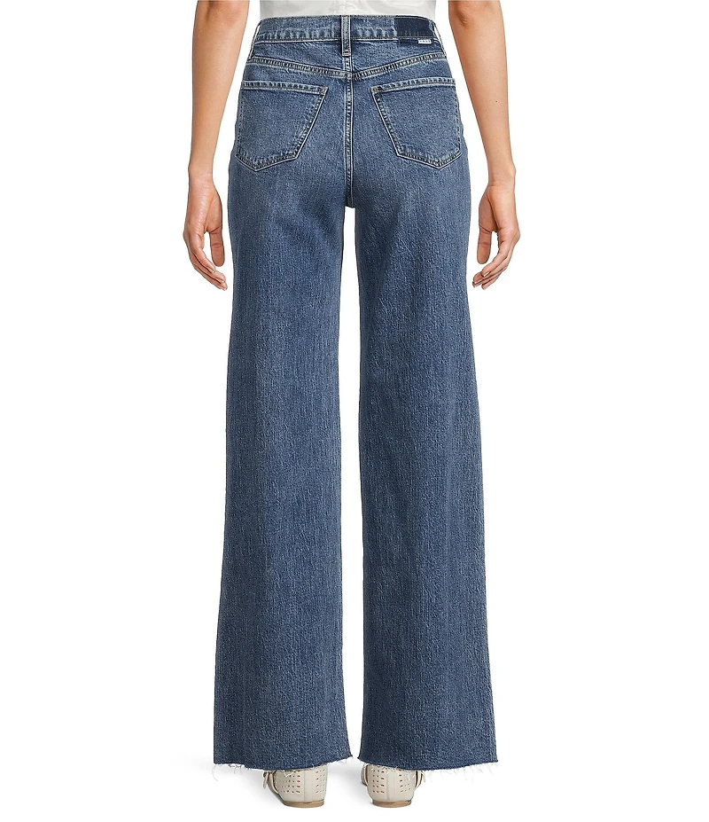 Daze Far Out Organic Cotton Blend High Rise Wide Leg Stunner Jeans