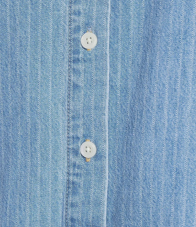 Daze Haven Denim Long Sleeve Button Front Shirt