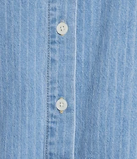 Daze Haven Denim Long Sleeve Button Front Shirt