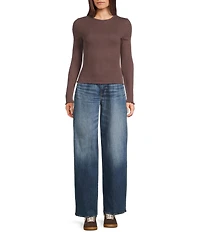 Daze Knit Scoop Neck Long Sleeve Top