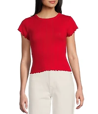 Daze Lily Pointelle Crew Neck Short Sleeve Baby T-Shirt