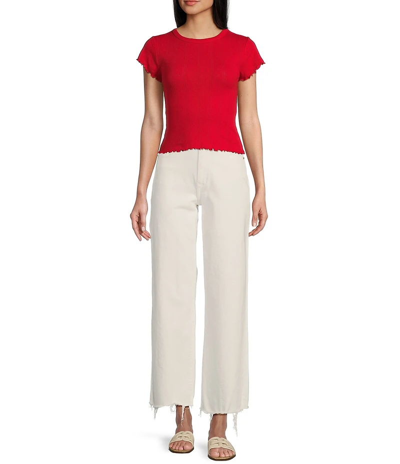 Daze Lily Pointelle Crew Neck Short Sleeve Baby T-Shirt