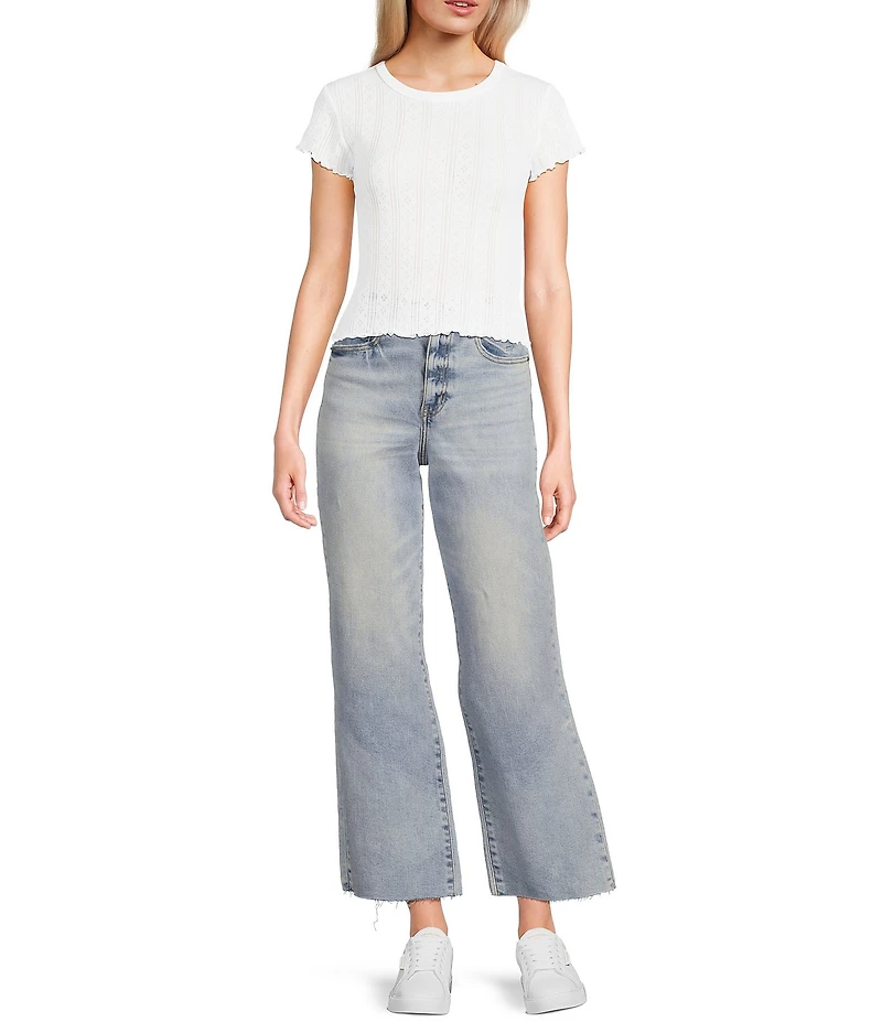 Daze Lily Pointelle Crew Neck Short Sleeve Baby T-Shirt