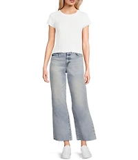 Daze Lily Pointelle Crew Neck Short Sleeve Baby T-Shirt