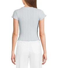 Daze Lily Pointelle Crew Neck Short Sleeve Baby T-Shirt