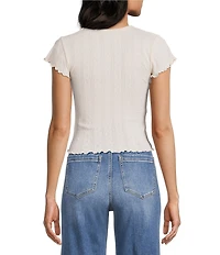 Daze Lily Pointelle Crew Neck Short Sleeve Baby T-Shirt