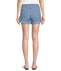 Daze Maddie Mid Rise Drawstring Denim Shorts