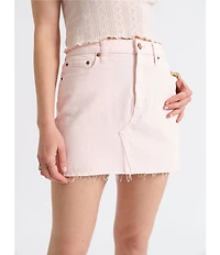 Daze Malibu Denim A-Line Mini Skirt