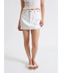 Daze Malibu Mini Swan Denim Mini Skirt