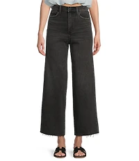 Daze Pleaser High Rise Wide Ankle Length Dark Denim Jeans