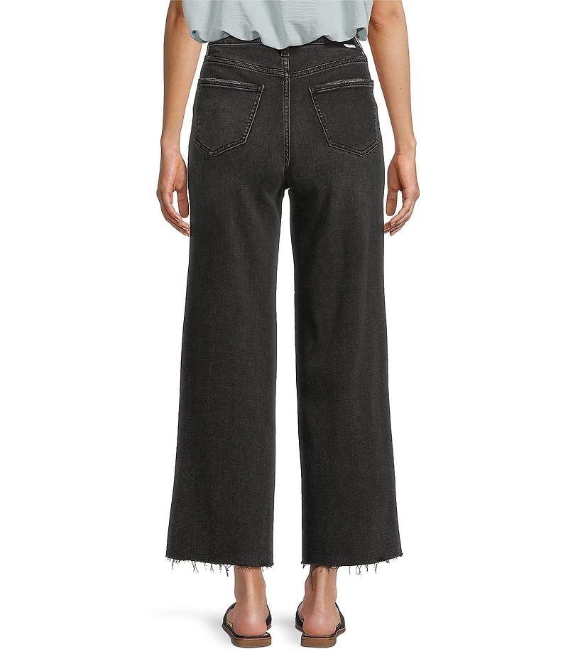 Daze Pleaser High Rise Wide Ankle Length Dark Denim Jeans