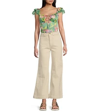 Daze Pleaser High Rise Wide Ankle Length Jeans