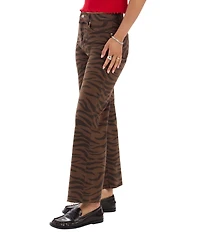 Daze Pleaser High Rise Zebra Print Jeans