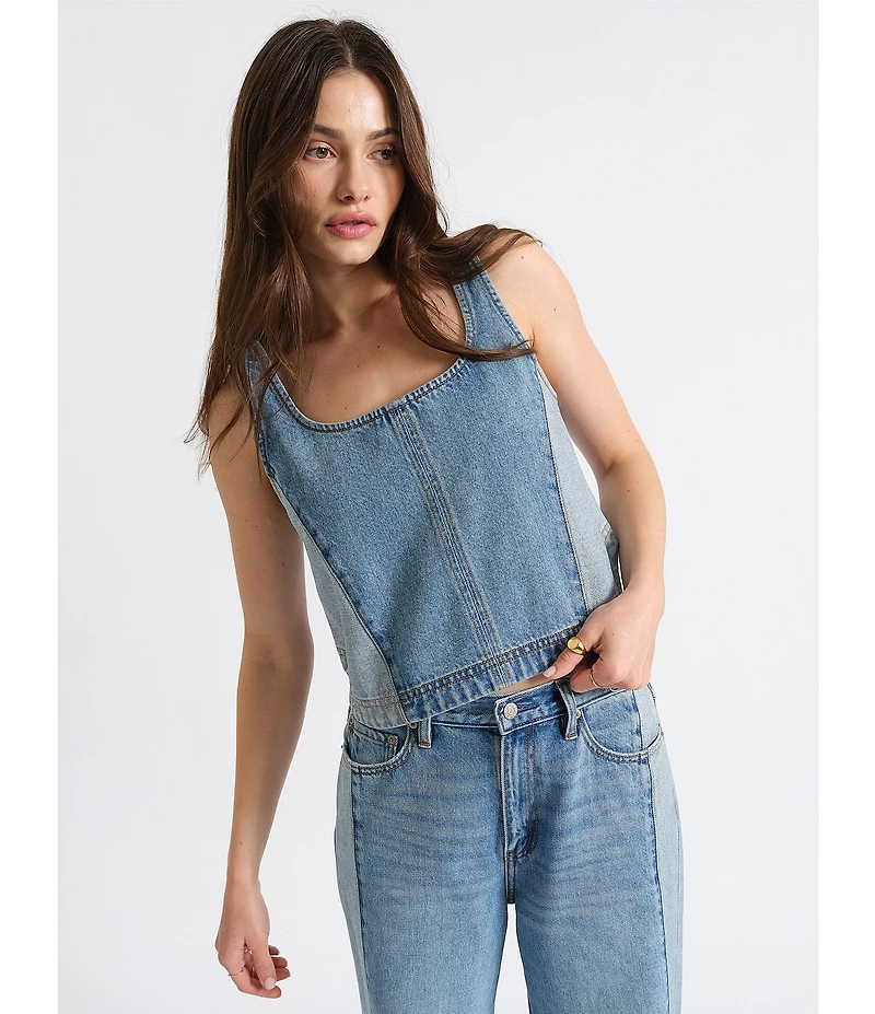 Daze Solana Denim Coasting Tank Top