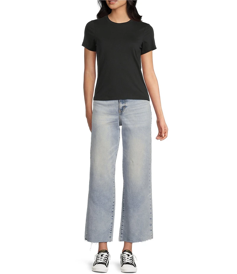 Daze Soul Ties Ruched Knit T-Shirt