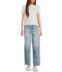 Daze Soul Ties Ruched Knit T-Shirt