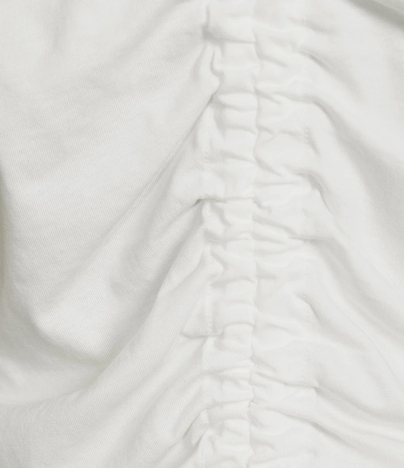 Daze Soul Ties Ruched Knit T-Shirt