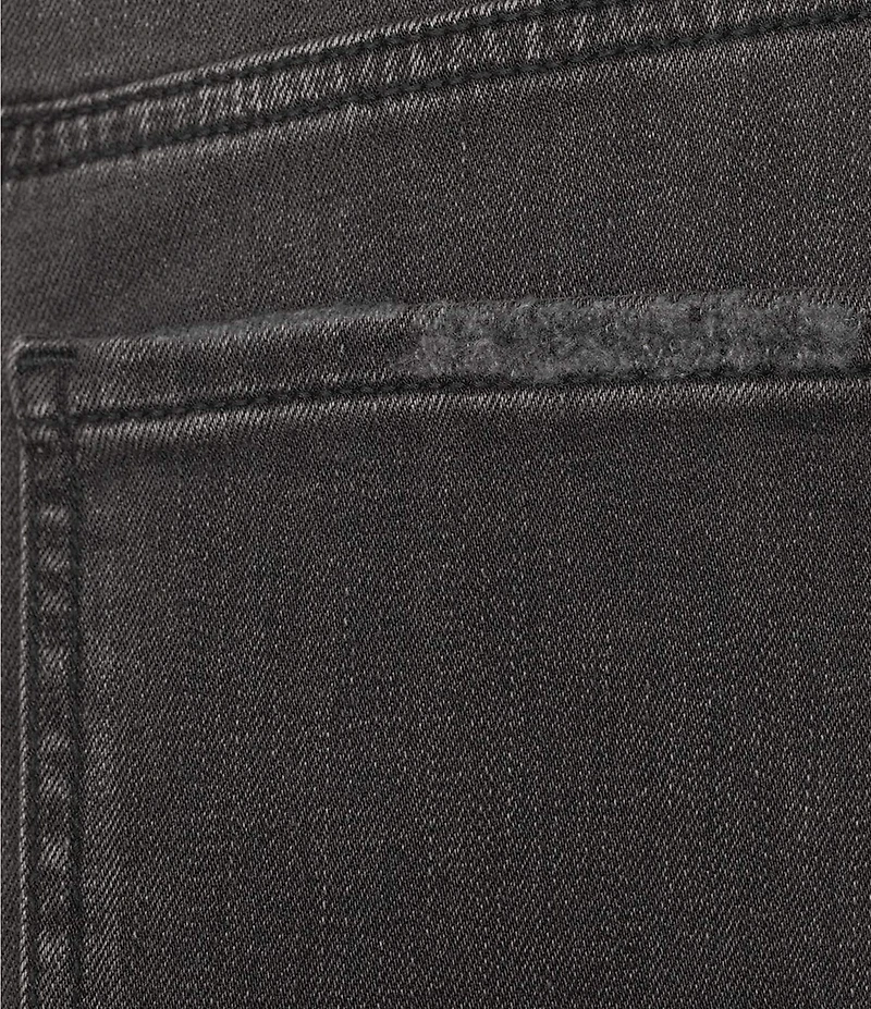 Daze The Knockout Distressed Frayed Hem High Rise Denim Shorts