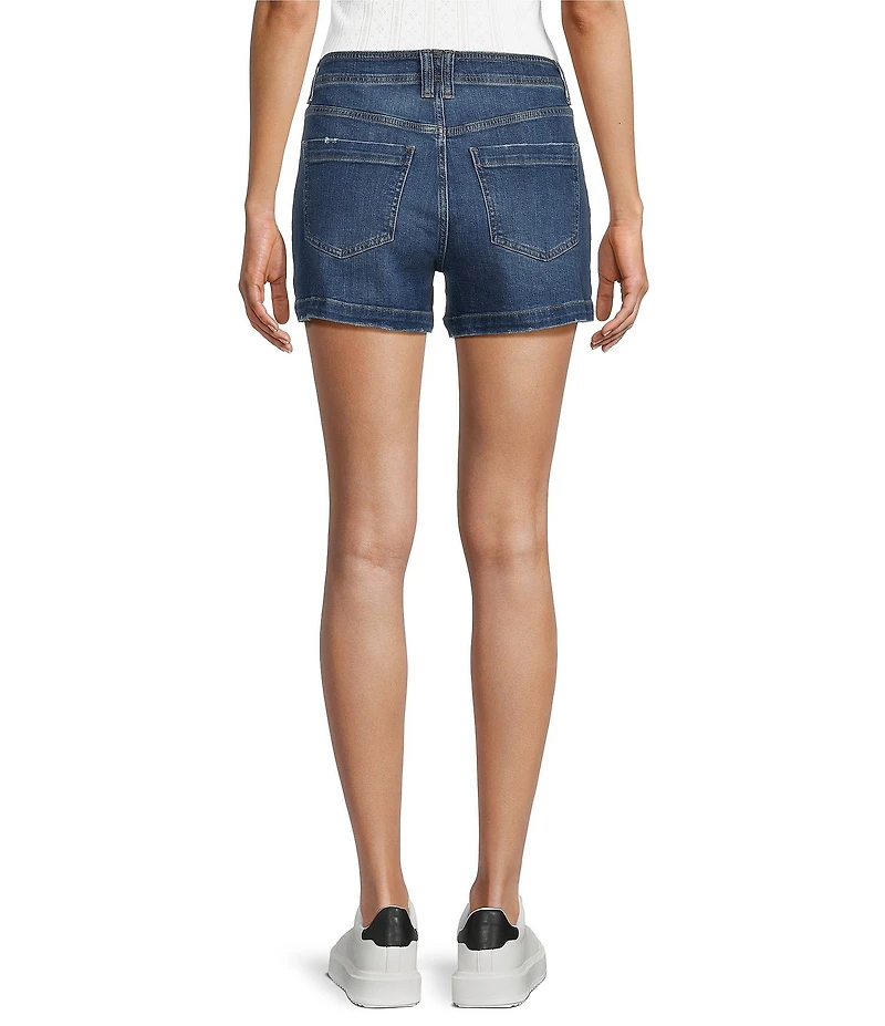 Daze Valley Girl Denim High Rise Patch Pocket Shorts