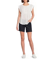 Dear John South Hampton Twill Mid Rise Straight Leg Shorts