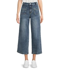 Dear John Audrey Stretch Denim High Rise Flare Leg Cropped Jeans