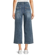 Dear John Audrey Stretch Denim High Rise Flare Leg Cropped Jeans