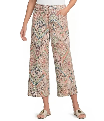 Dear John Audrey Tropical Abstract Print Capri Jeans