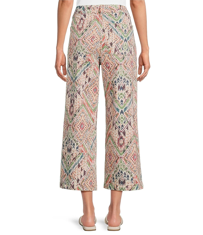 Dear John Audrey Tropical Abstract Print Capri Jeans