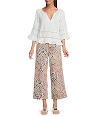 Dear John Audrey Tropical Abstract Print Capri Jeans