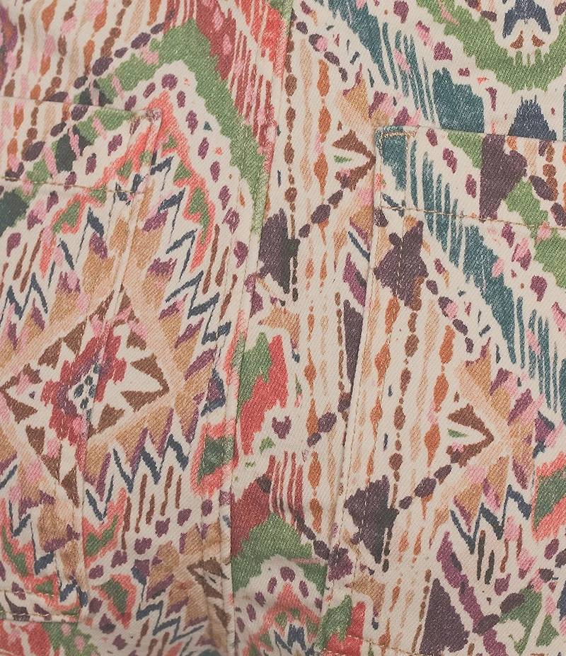 Dear John Audrey Tropical Abstract Print Capri Jeans