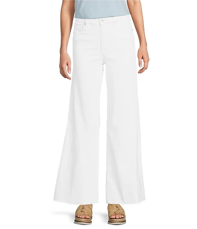 Dear John Fiona High-Rise Wide Leg Raw Hem Jeans