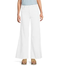 Dear John Fiona High-Rise Wide Leg Raw Hem Jeans