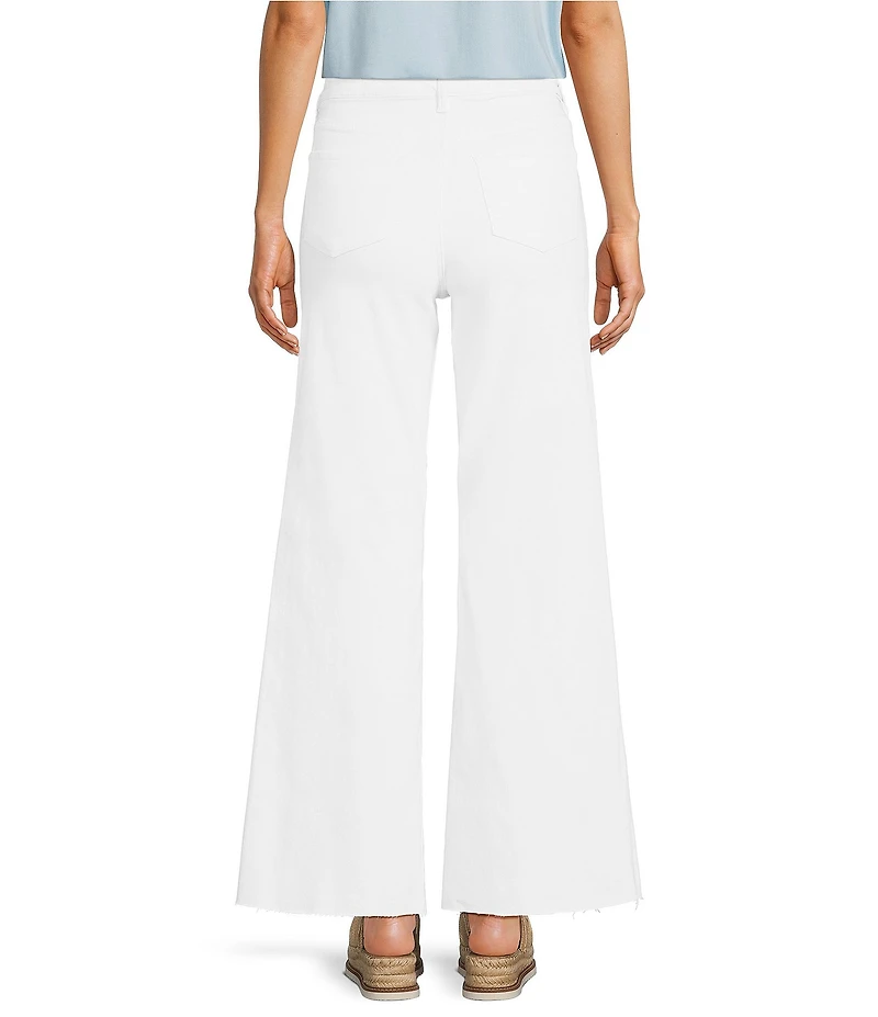 Dear John Fiona High-Rise Wide Leg Raw Hem Jeans
