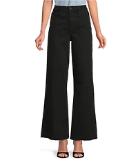 Dear John Fiona Stretch Denim High Rise Wide Leg Ankle Jeans