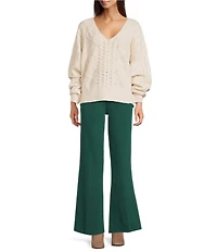 Dear John Fiona Stretch Denim Wide Leg Ankle Jeans