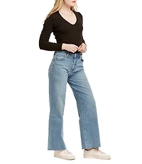 Dear John Fiona Wide Leg High Rise Cut-Off 5-Pocket Jean