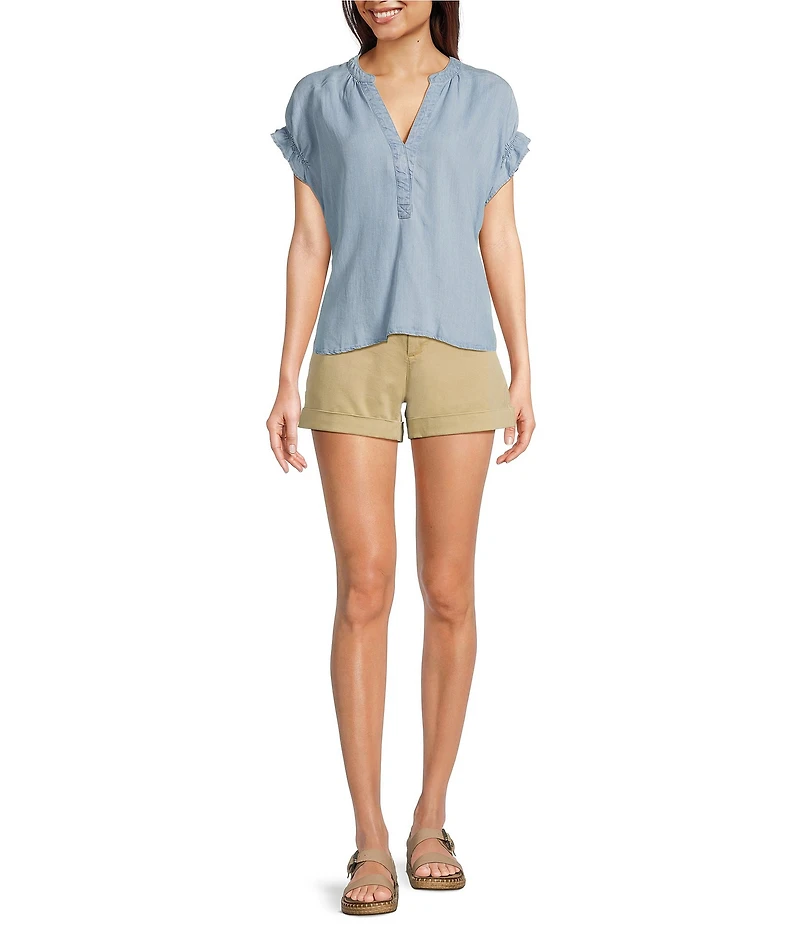 Dear John Hampton Stretch Twill Mid Rise Flat Front Shorts