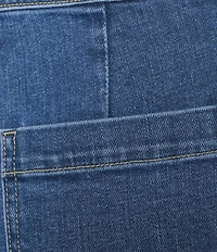 Dear John Holly Denim High Rise Wide Leg Ankle Length Pintuck Jeans