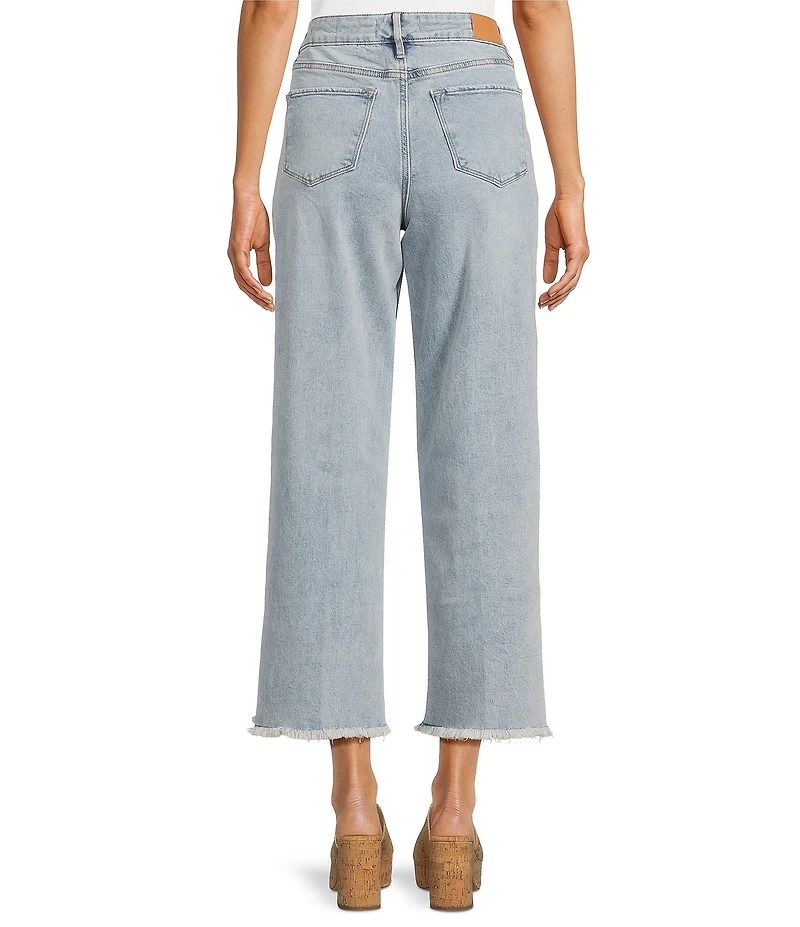 Dear John Holly Stretch Denim High Rise Straight Leg Cropped Jeans