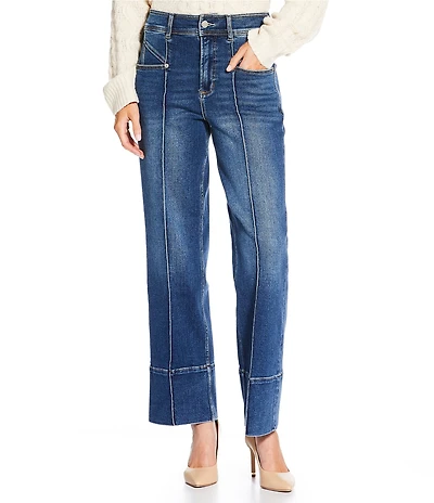 Dear John Holly Stretch Denim High Rise Wide Hem Jeans
