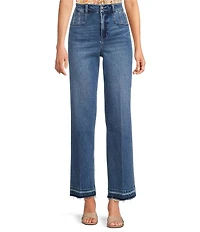 Dear John Holly Stretch Denim High Rise Wide Leg Ankle Jeans