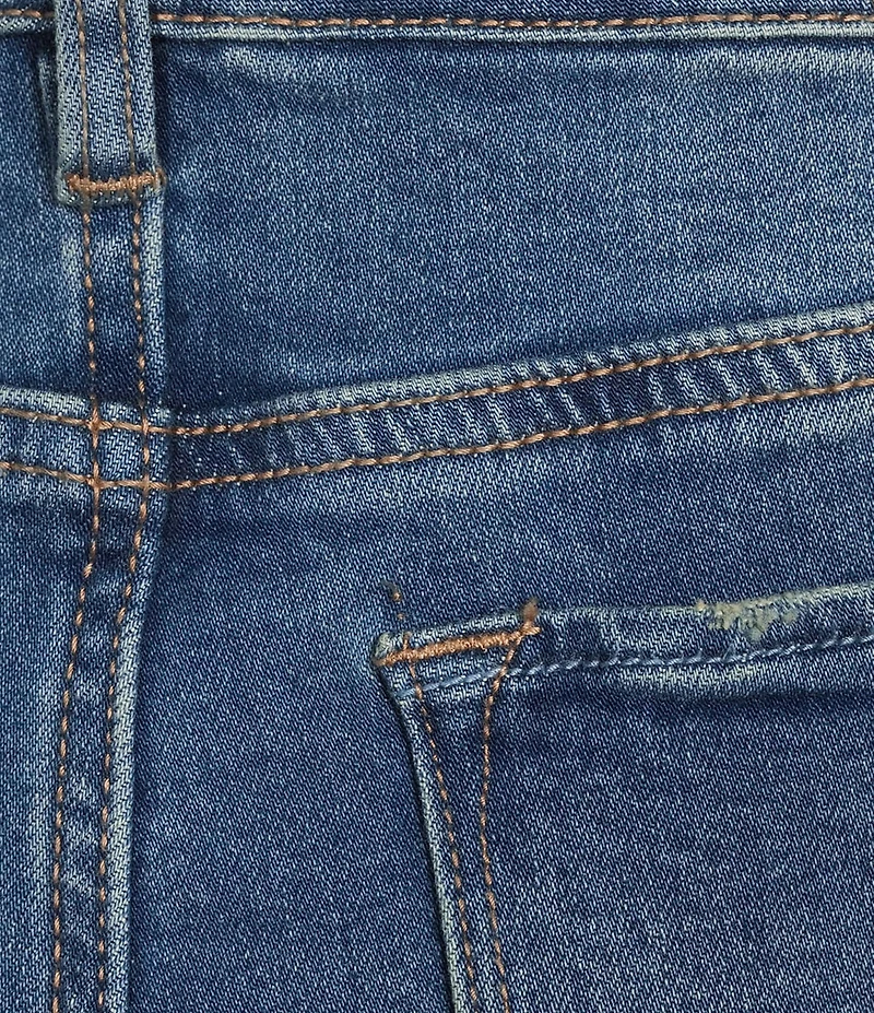 Dear John Holly Stretch Denim Straight Leg Cuffed Hem Jeans