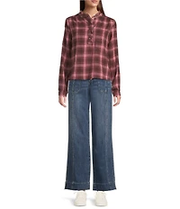 Dear John Holly Stretch Denim Straight Leg Cuffed Jeans